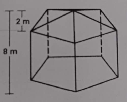 Gazebo a gazebo has a pentagonal base with an area of 80 square meters. the totalheight to the