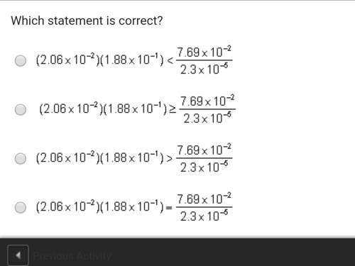 Which statement is correct? this is about scientific notation