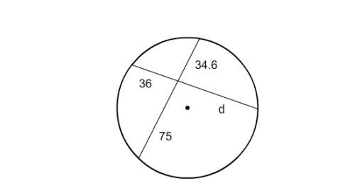 What is the value of d to the nearest tenth?  a. 78.0 b. 72.1 c. 54.8