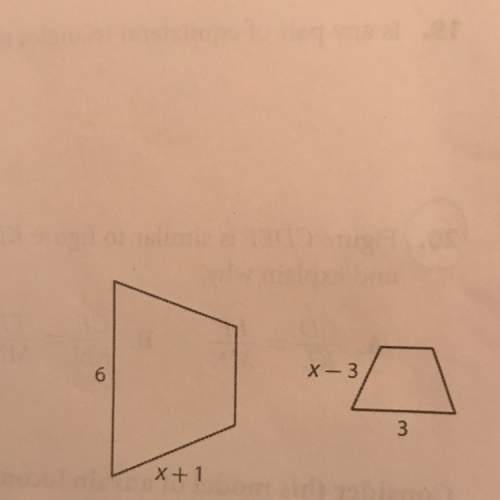 The figures in the picture are similar to each other find the value of x