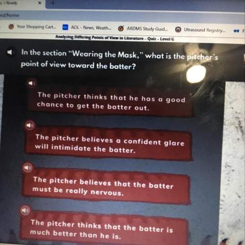 In the section wearing the mask what is the pitchers point of view toward the batter. a.the pitcher