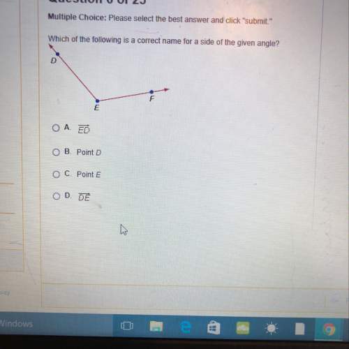 Which of the following is a correct name for a side of the given angle ? ?