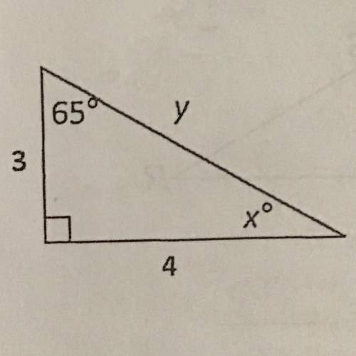 Find the value of x and y and show all work.