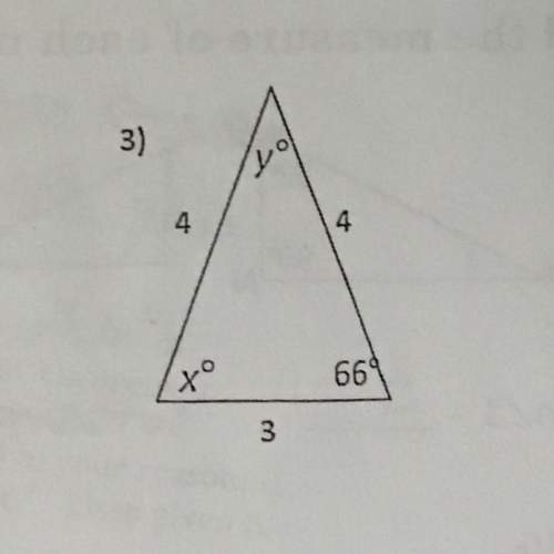 Find the value of x and y and show all work.