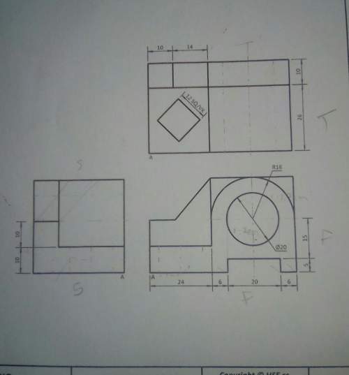 Can anyone draw a free hand sketch of this drawing as in isometric projection (third angle orthogra