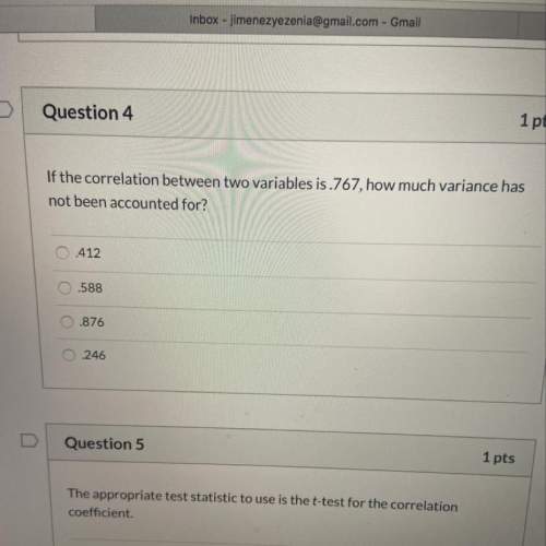 If the correlation between two variables is 767. how much variance has been accounted for?