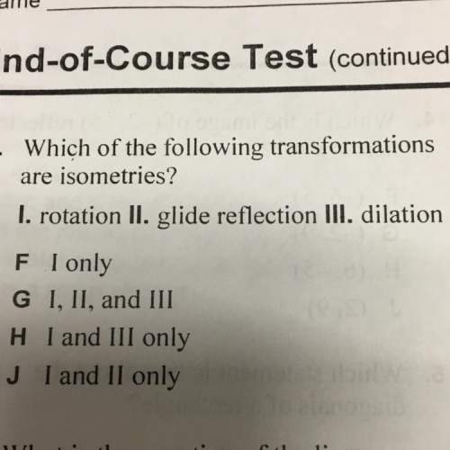 Which of the following transformation are isomertries?