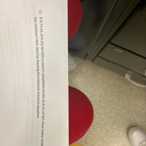 If 9.71 ml of 0.252 koh is used to complete titrate 15.0 ml of hcl , how many moles of hcl are in th