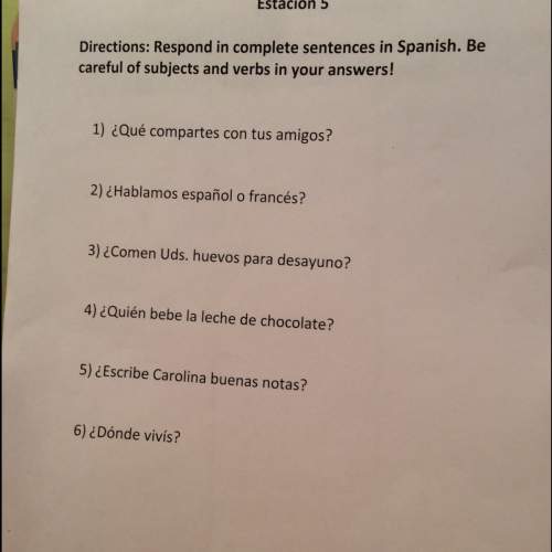 Need with these spanish problems! responding in spanish