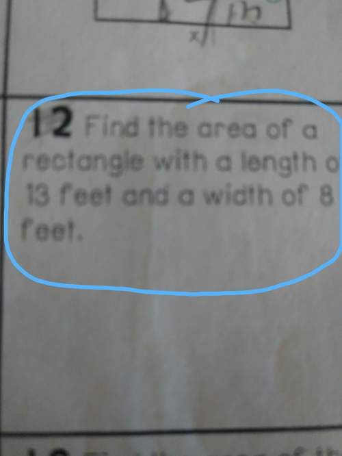 Find the area of a rectangle with a length of 13 ft and a width 8ft