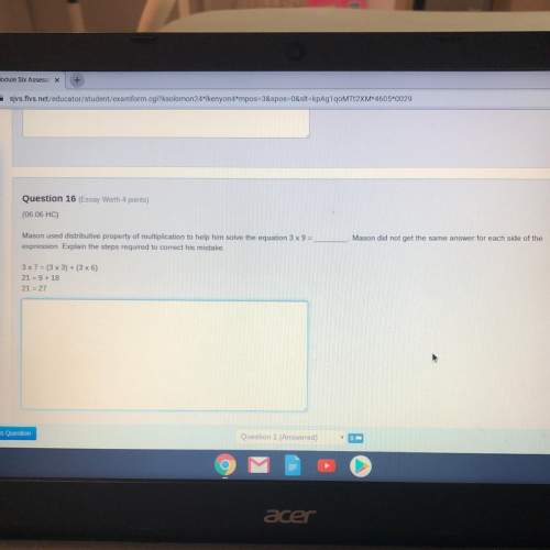 Mason use distributive property of multiplication to him solve the equation 3×9= mason did not get