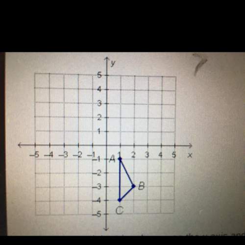 Emma drew triangle abc that is shown below. emma reflected the triangle across the x axi