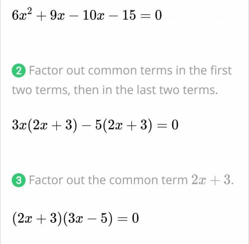 Is the answer to 6x^2-x-15=0 x=5/3,-3/2 ? Using the quadratic formula