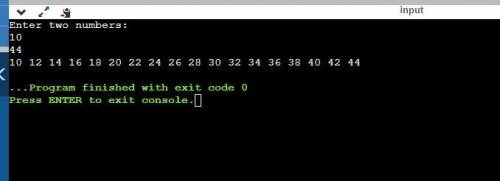 JAVA

Ask the user for two numbers. Print only the even numbers between them. You should also print