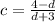 c =  \frac{4 - d}{d + 3}