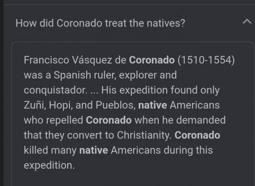 With orders like this one how do you suppose Coranado and his men treated the native