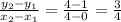 \frac{y_2 - y_1}{x_2 - x_1} = \frac{4 - 1}{4 - 0} = \frac{3}{4}