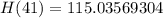 H(41) = 115.03569304