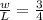 \frac{w}{L} =\frac{3}{4}