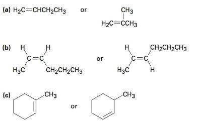 Need images of structures of all alkanes and alkenes