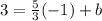 3=\frac{5}{3}(-1)+b