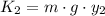 K_{2} = m\cdot g\cdot y_{2}