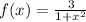 f(x)=\frac{3}{1+x^2}