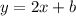 y = 2x+b