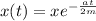 x(t) = x e^{-\frac{at}{2m} }