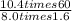 \frac{10.4 times 60 }{8.0 times 1.6}