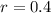 r = 0.4