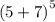 \left(5+7\right)^5