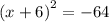 \left(x+6\right)^2=-64