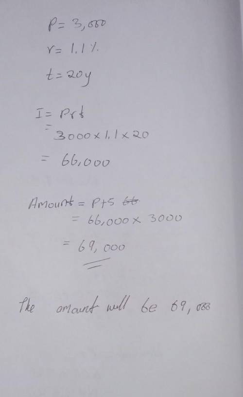 A new bank customer with $3,000 Wants to open a money market account.The bank is offering a simple i