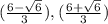 (\frac{6-\sqrt{6}}{3}),(\frac{6+\sqrt{6}}{3})