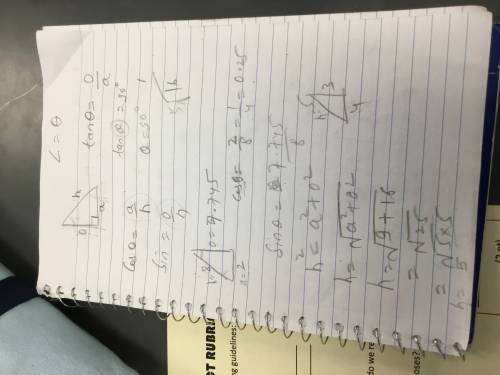 If the tangent of an angle of a right angled triangle is 0.8 , then it's longest side is