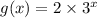 g(x) = 2 \times  {3}^{x}  \\