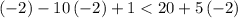 \left(-2\right)-10\left(-2\right)+1