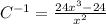 C^{-1} = \frac{24x^3 - 24}{x^2}