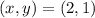 (x, y) = (2, 1)