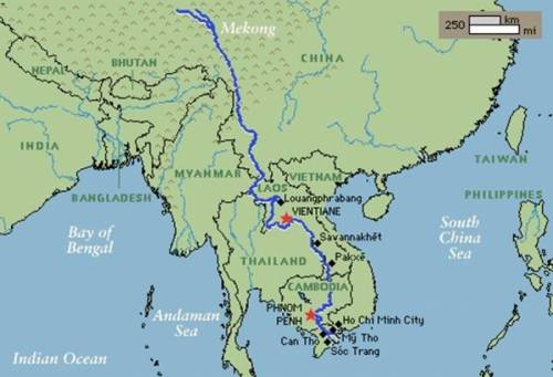 What river flows from china into north vietnam