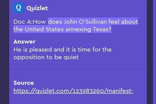 How does john o'sullivan feel about the united states annexing texas