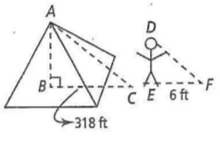 13) Thales was an ancient philosopher familiar with similar triangles. One story about him says that