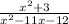 \frac{ {x}^{2}  + 3}{ {x}^{2}  - 11x - 12}