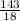 \s\frac{143}{18}