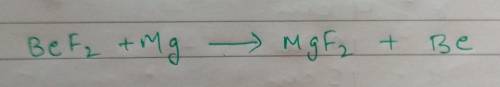 Write a balanced equation for the following word notation

*i will report wrong answers*
beryllium f