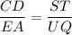 \dfrac{CD}{EA}=\dfrac{ST}{UQ}