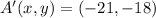 A'(x,y) = (-21, -18)