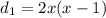 d_1=2x(x-1)