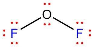 Oxygen difluoride is a powerful oxidizing and fluorinating agent. select its lewis structure.